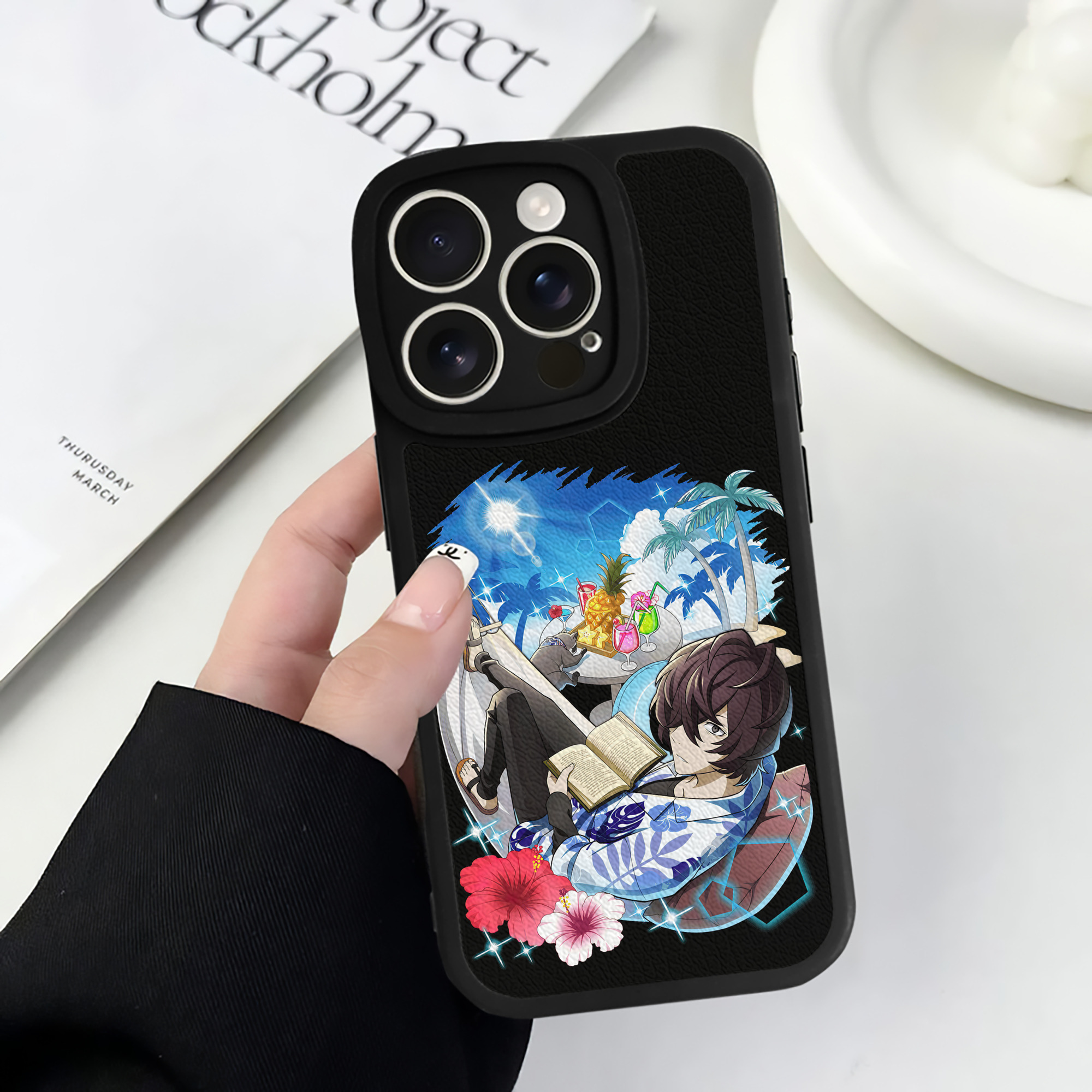 （画像用） 文豪ストレイドッグス Bungo Stray Dogs 【iPhone 16シリーズ対応】シリコンスマホケース（レザー調） 材質：シリコン